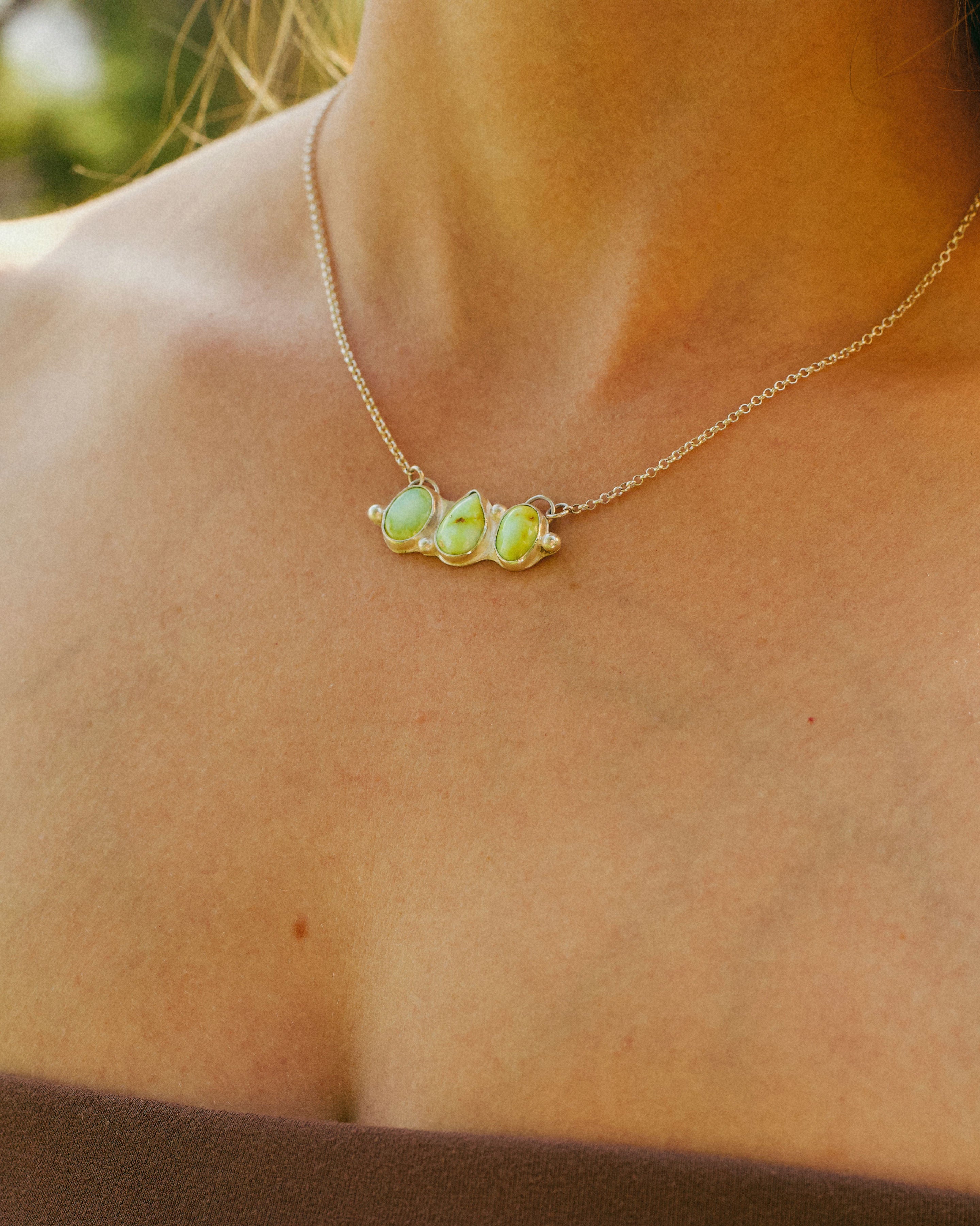 Trois Verts Necklace